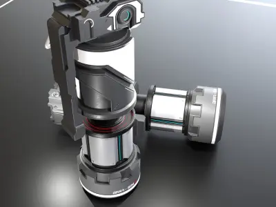 Grenade for game Ready Low-poly 3D model