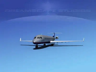 Bombardier CRJ900 United Express 1 3D model