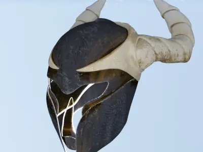 Medieval helmet old 3D model