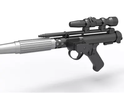 Rebel Fleet Trooper Blaster pistol DH-17 from Star Wars ROTJ 3D model