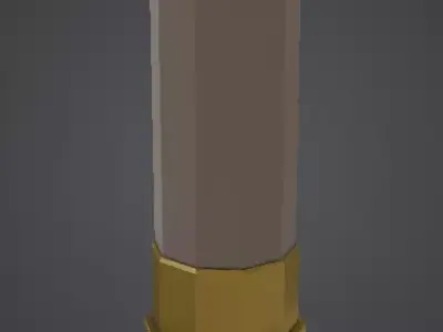 Low Poly Shotgun Shell Cartridge Low-poly 3D model