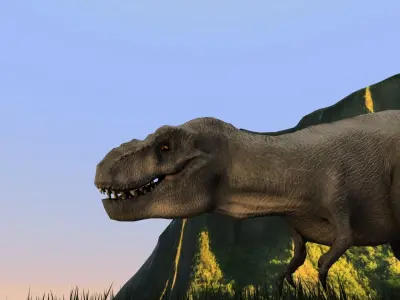 Rexy Jurassic Park Inspired model Low-poly 3D model