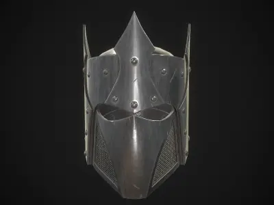 Knight Helmet 05 Low-poly 3D model