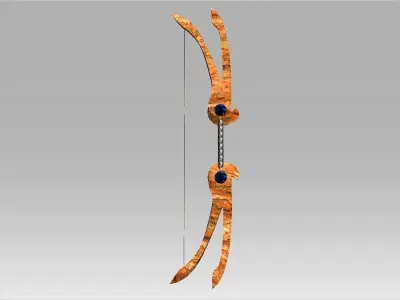 Decorated Bow  Low-poly 3D model