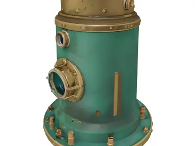 Corroded Submarine Periscope 3D Model 3D model