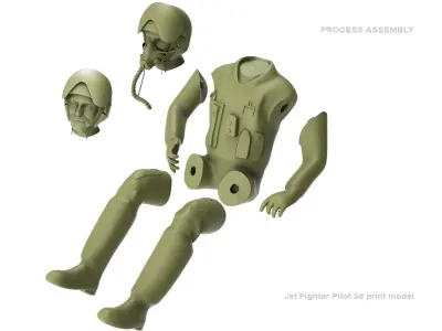 Jet Fighter Pilot 3D print model