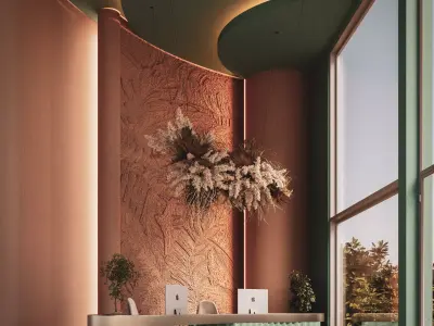 reception hall 3D model 3D model