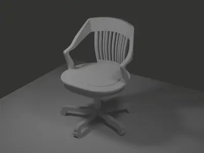 Swivel Chair Vintage Brown Free low-poly 3D model