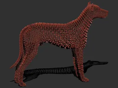 DOG WIREFRAME Free 3D model