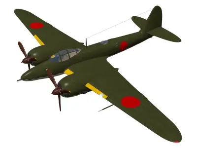 Kawasaki Ki102 hei 3D model