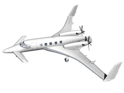 beechcraft starship 3D model