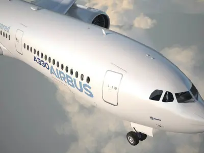 Airbus a330-300 with interior 3D model