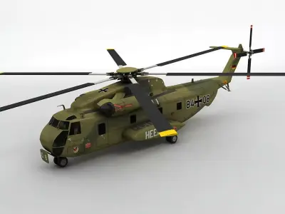 Sikorsky CH-53G Helicopter HEER Low-poly 3D model