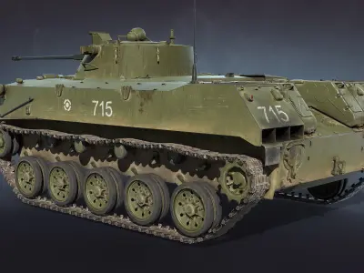 BMD-2 LOD1 Low-poly 3D model