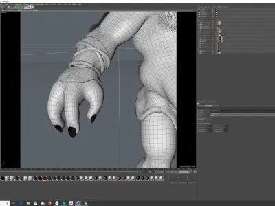 CAVE TROLL Low-poly 3D model