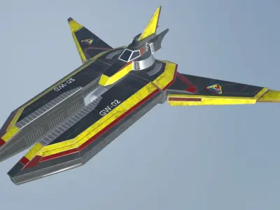 GUTS WING 2 ultrman tiga plane aircraft Low-poly 3D model Low-poly 3D model