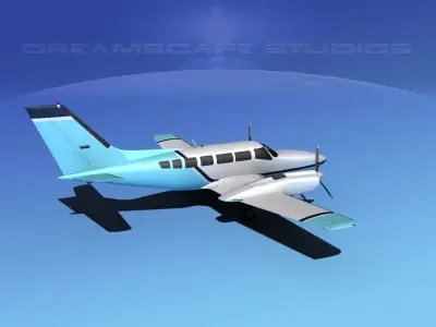 Cessna 404 Titan Courier V04 3D model