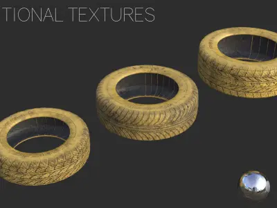 Car Tires Assets Low-poly 3D model
