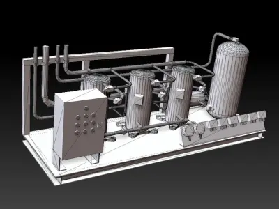 Industrial Object 03 Low-poly 3D model Low-poly 3D model