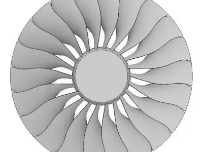 GE90 Turbofan for CFD 3D model