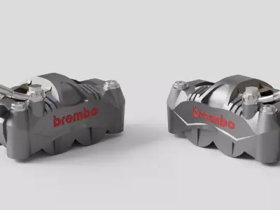 Brembo GP4 RS Caliper Low-poly 3D model