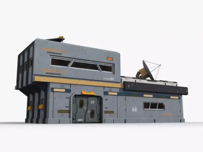 Sci-Fi Industrial x6 Low-poly 3D model