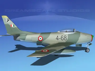 North American F-86 Sabre Jet Italy 3D model