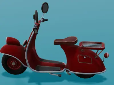  Motorcycle 3D Model Low-poly 3D model