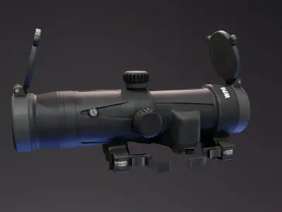 PSU 1x 4x Scope Low-poly 3D model