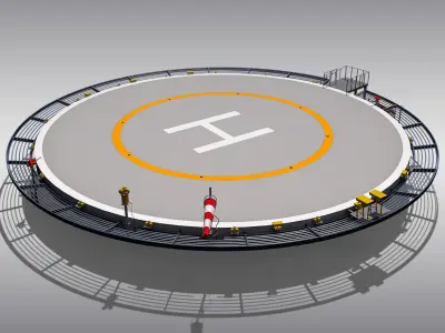 Circular Heliport 3D model