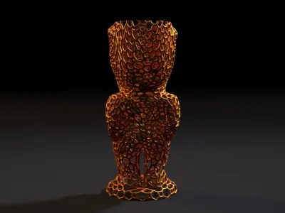 Totem tiki vase 3D print model