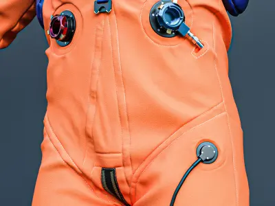 Artemis Orion OCSS Astronaut Suit NASA with PBR Textures 3D model