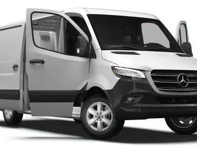 Mercedes Benz Sprinter L2H1 RWD HQ Interior 2025 3D model