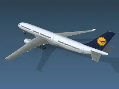 Airbus A330 commercial airliner 3D model