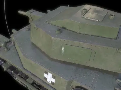 40M and 41M Turan tank Low and Highpoly Low-poly 3D model
