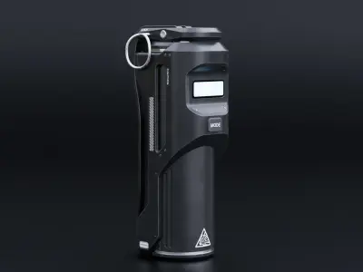 Sci-fi grenade concept Low-poly 3D model