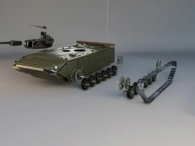 BMP-2 armoured vehicle 3D model