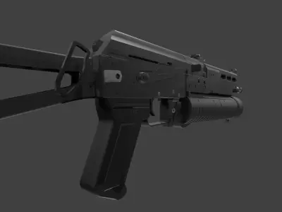 PP-19 Bizon Low-poly 3D model