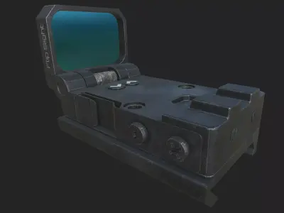 Flip Collimator Sight Low-poly 3D model