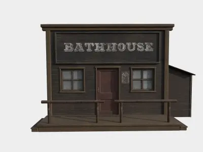 Bathhouse Store Low-poly 3D model