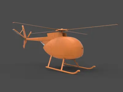 Hughes OH-6 Cayuse 3D print model