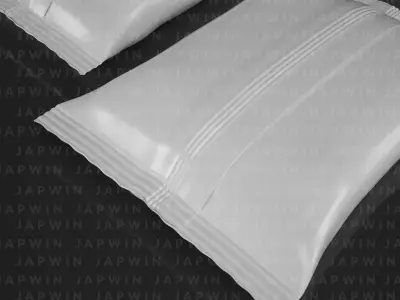 Center Seal Pouch Packaging 3D model