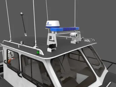 SeaArk Patrol boat  Low-poly 3D model