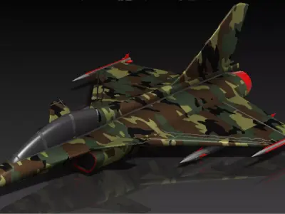 Dassalut Rafale Fighter Jet 3D model
