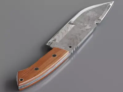 Combat hunter knife low poly Low-poly 3D model purchase