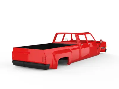 1984 Chevy c30 4 door long bed Dulley 3D print model
