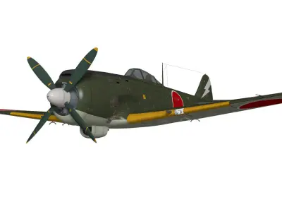 Nakajima Ki-84 Hayate 3D model