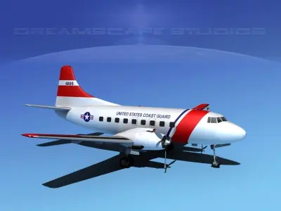 Martin 202 US Coast Guard 2 3D model