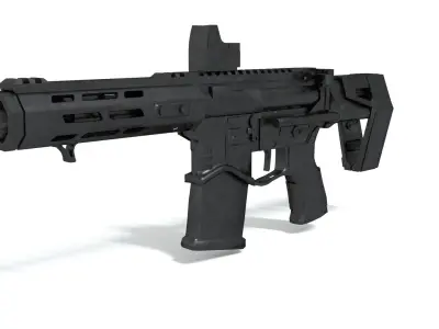 laos Game Gun Concept Low-poly 3D model