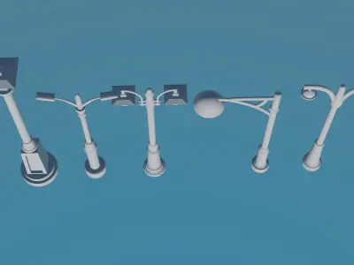 Historic Oakland Iron Street Light pole 3D print model